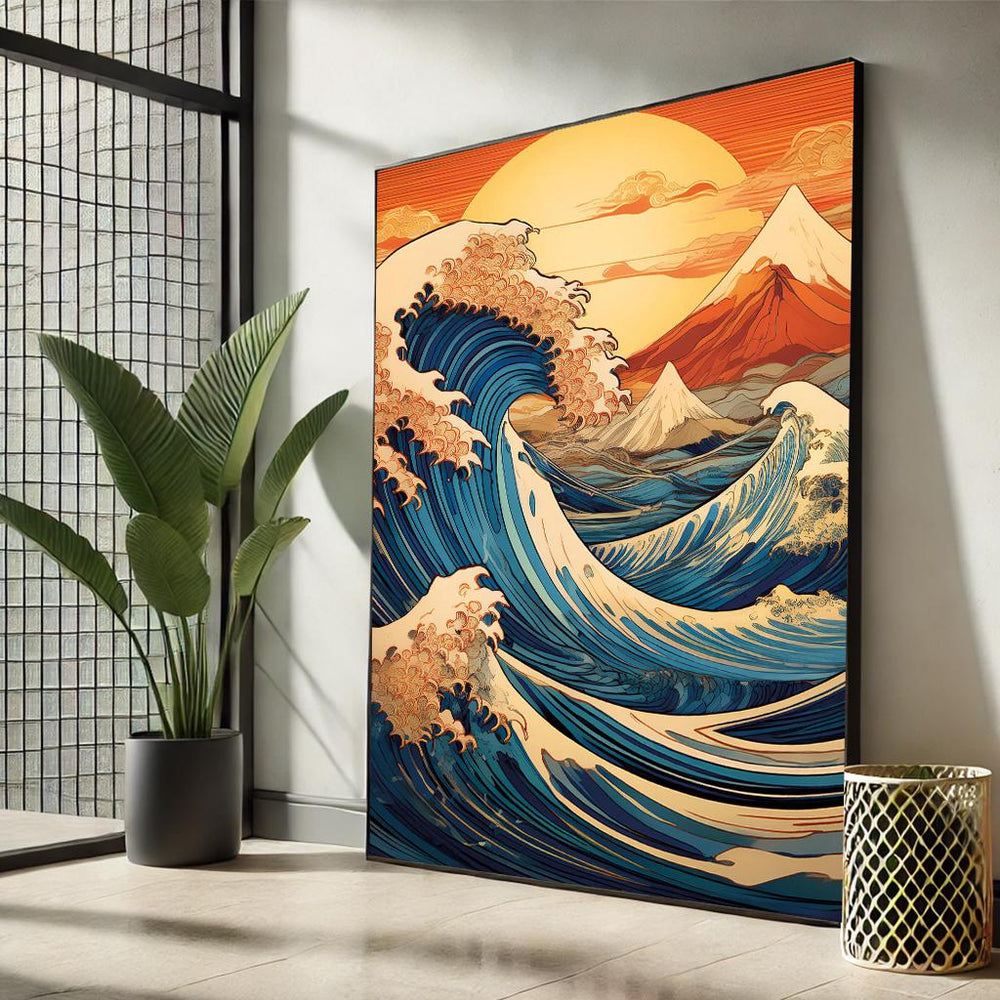 Great Wave off Kanagawa Canvas Art – Hokusai Japanese Print