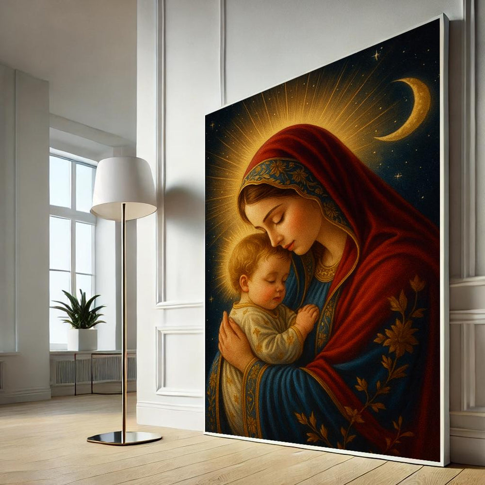 Madonna and Child Canvas Print | Religious Home Decor