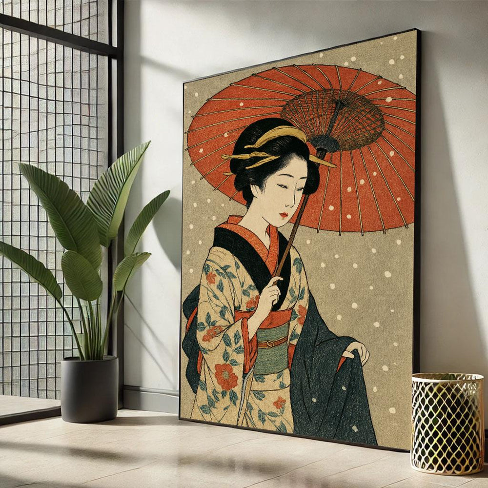 Japanese Geisha Canvas Print | Elegant Oriental Wall Art