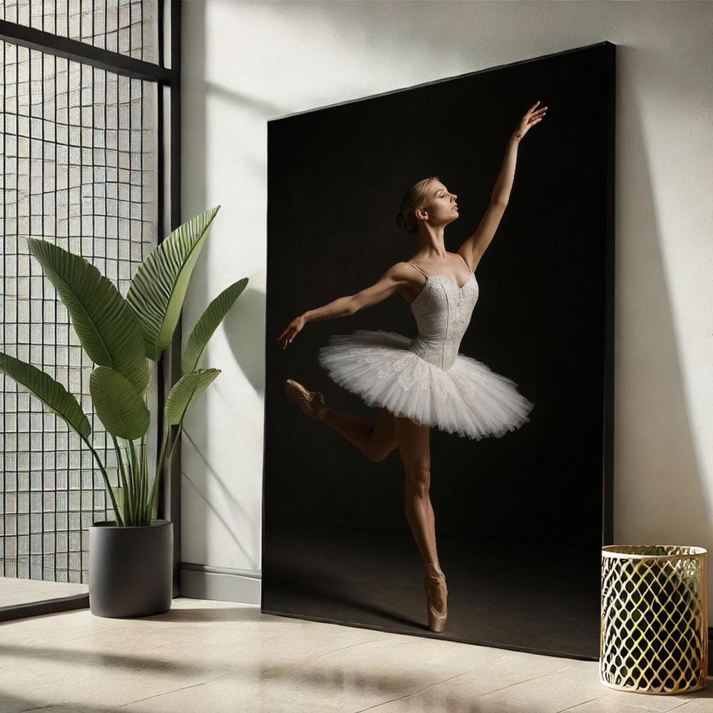 Ballerina Canvas Print, Elegant Dance Wall Art, Ready to Hang