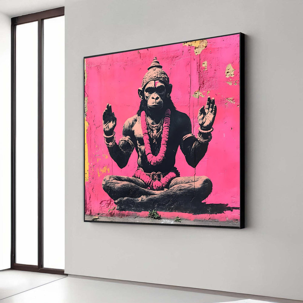 Meditating Buddha Canvas Print, Serene Spiritual Wall Art, Zen Home Decor with Gold Accents, Peaceful Buddha Statue Painting Style Artwork