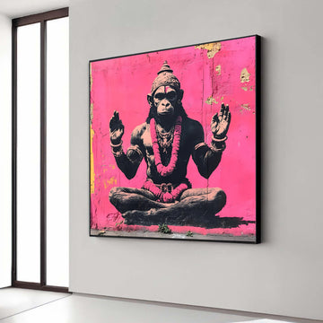 Meditating Buddha Canvas Print, Serene Spiritual Wall Art, Zen Home Decor with Gold Accents, Peaceful Buddha Statue Painting Style Artwork