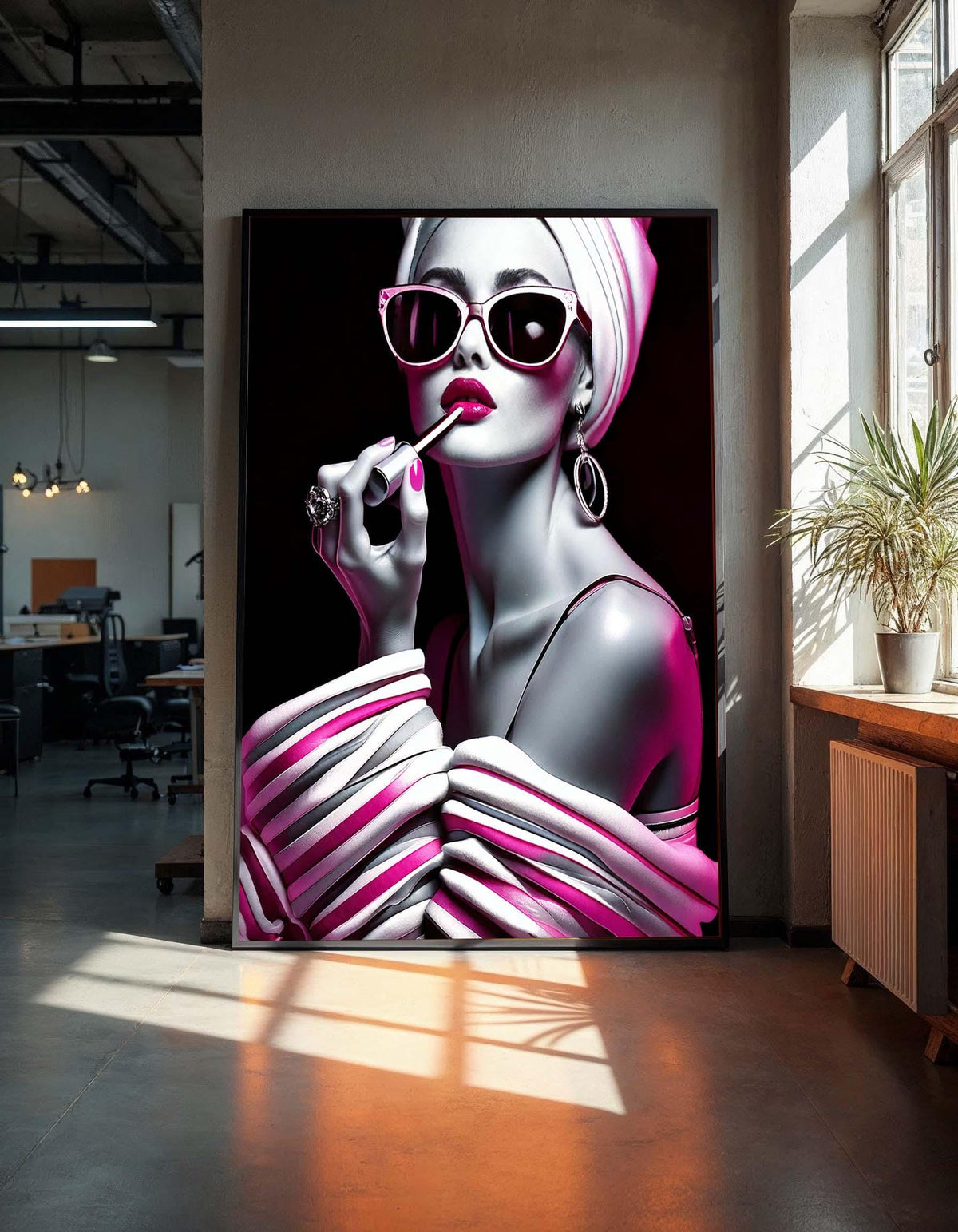Audrey Hepburn Colorful Art, Glamorous Vintage Woman Portrait, Elegant Wall Decor, Timeless Fashion Canvas, Retro Chic Art Gift