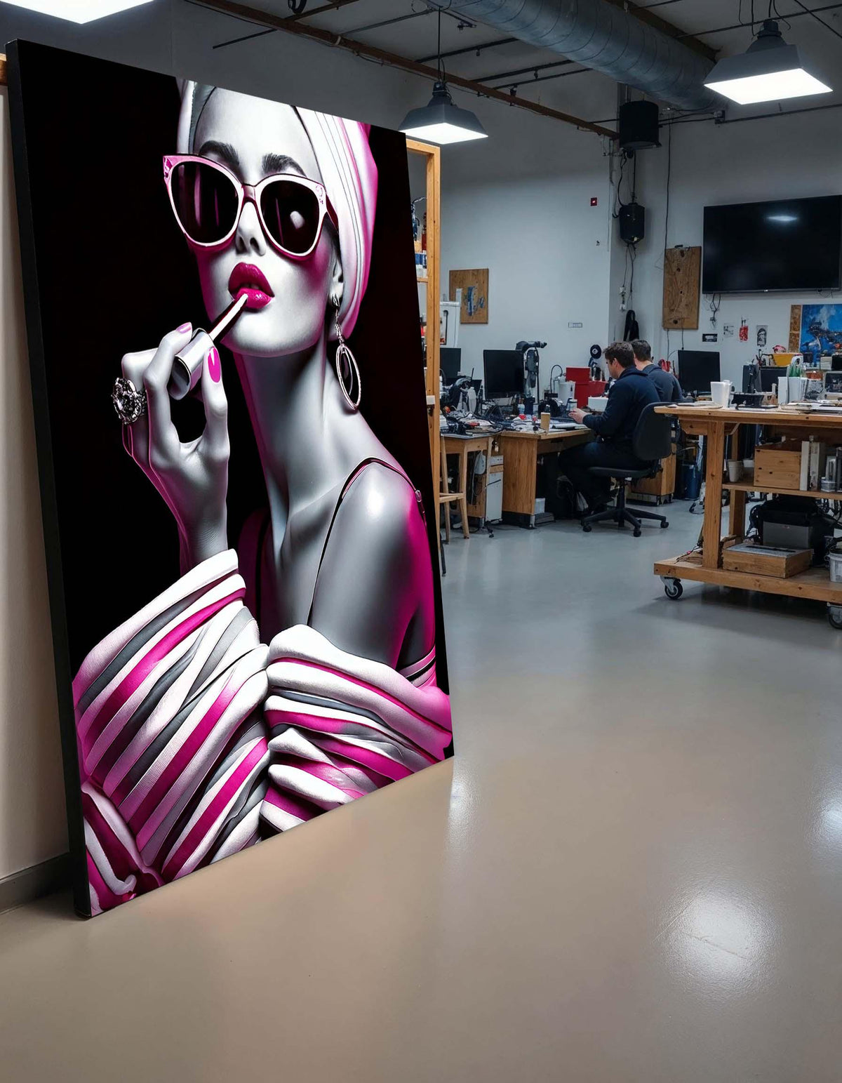 Audrey Hepburn Colorful Art, Glamorous Vintage Woman Portrait, Elegant Wall Decor, Timeless Fashion Canvas, Retro Chic Art Gift