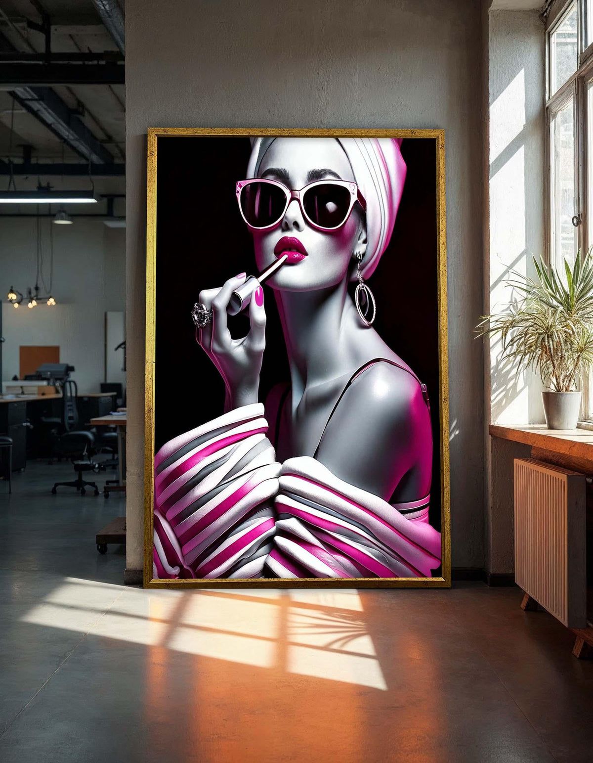 Audrey Hepburn Colorful Art, Glamorous Vintage Woman Portrait, Elegant Wall Decor, Timeless Fashion Canvas, Retro Chic Art Gift