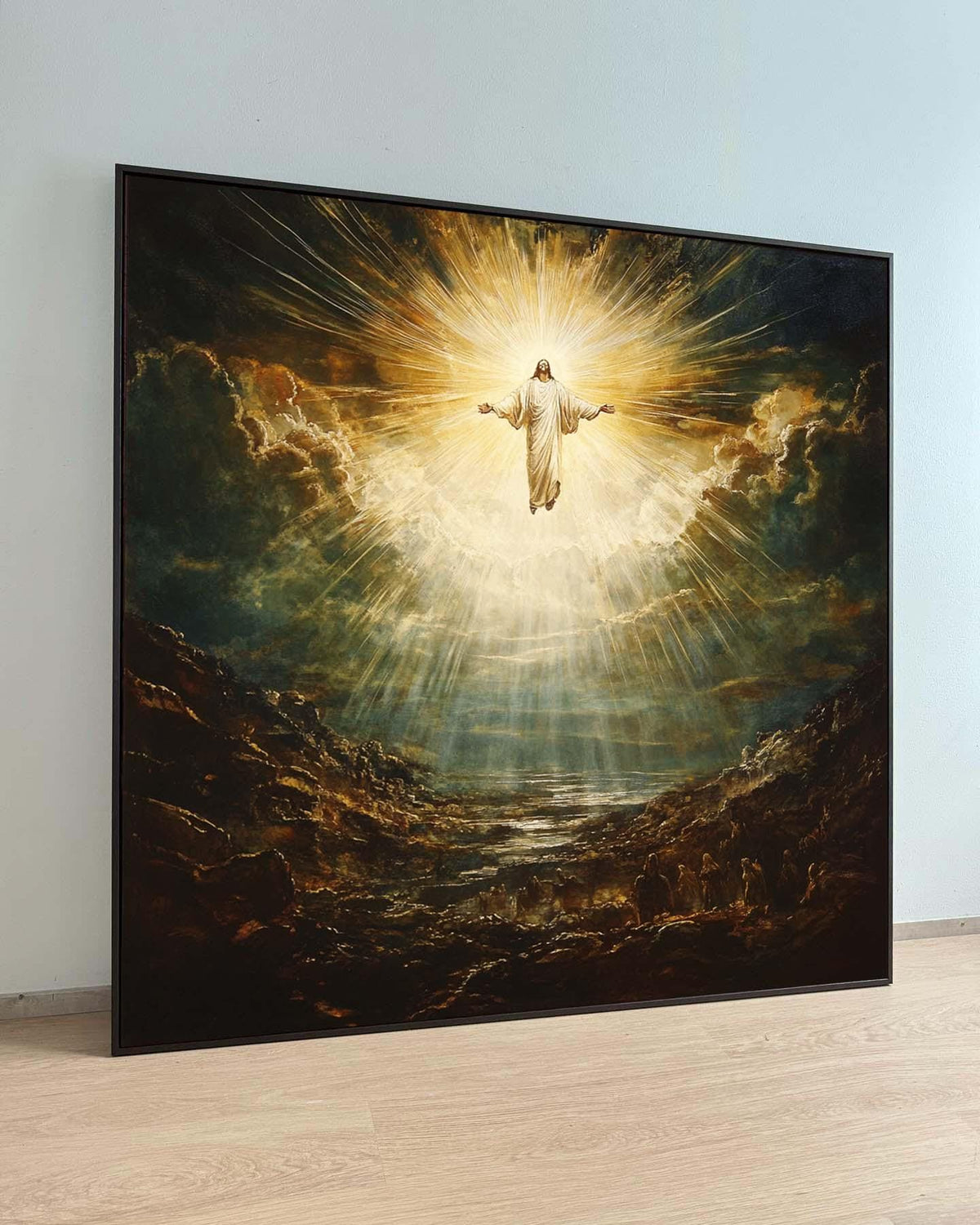 Ascension of Jesus in Radiant Light - Stunning Christian Wall Art for Faithful Homes, Religious Artwork ,Christian Gift