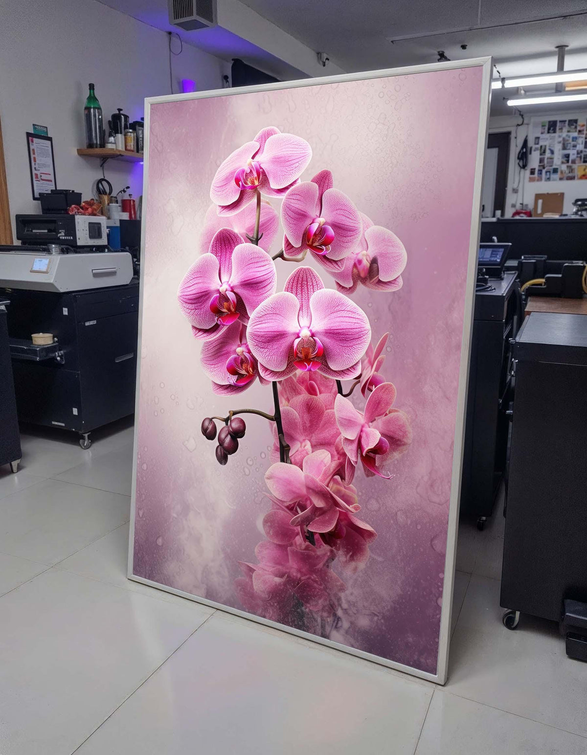 Elegant Pink Orchid Canvas, Orchid Flower Wall Art, Pink Floral Decor, Botanical Canvas Print, Orchid Art for Home,Flower Art,Floral Canvas