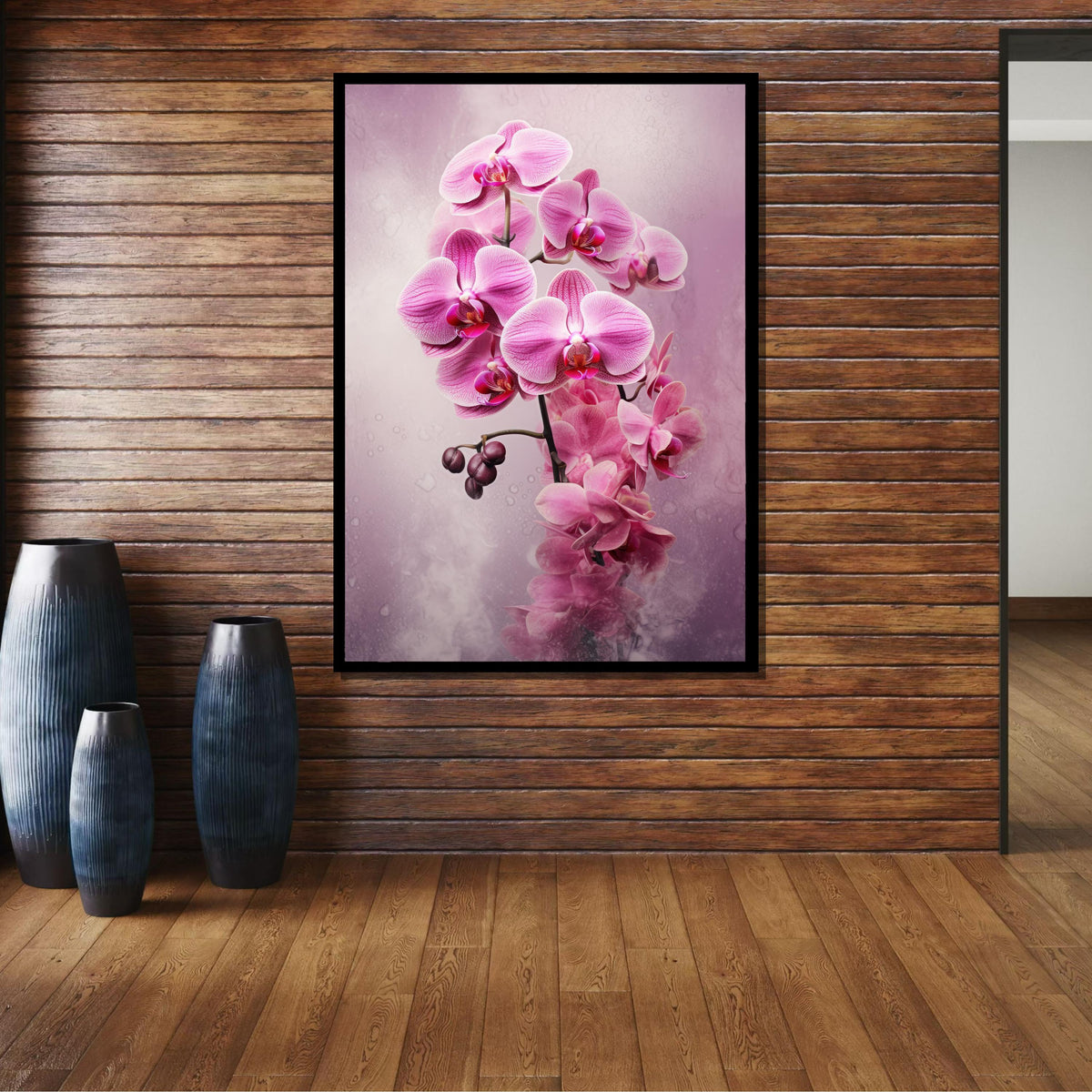 Elegant Pink Orchid Canvas, Orchid Flower Wall Art, Pink Floral Decor, Botanical Canvas Print, Orchid Art for Home,Flower Art,Floral Canvas