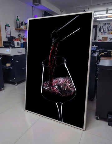 Pouring Red Wine Art, Wine Glass Canvas, Elegant Wine Decor, Minimalist Wall Art, Colorful Wine Glass Painting, Wine Lover’s Wall Art