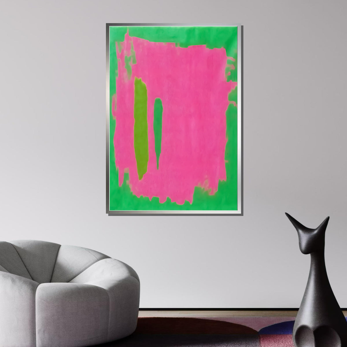 Pink-Green Mark Rothko Framed Canvas,Mark Rothko Wall Art, Art Reproduction,Rothko Reproduction,Rothko Print Poster,Abstract Canvas Wall Art