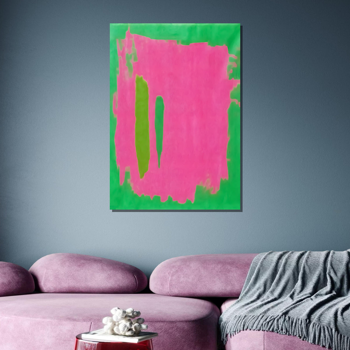 Pink-Green Mark Rothko Framed Canvas,Mark Rothko Wall Art, Art Reproduction,Rothko Reproduction,Rothko Print Poster,Abstract Canvas Wall Art