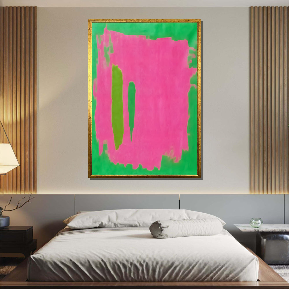 Pink-Green Mark Rothko Framed Canvas,Mark Rothko Wall Art, Art Reproduction,Rothko Reproduction,Rothko Print Poster,Abstract Canvas Wall Art