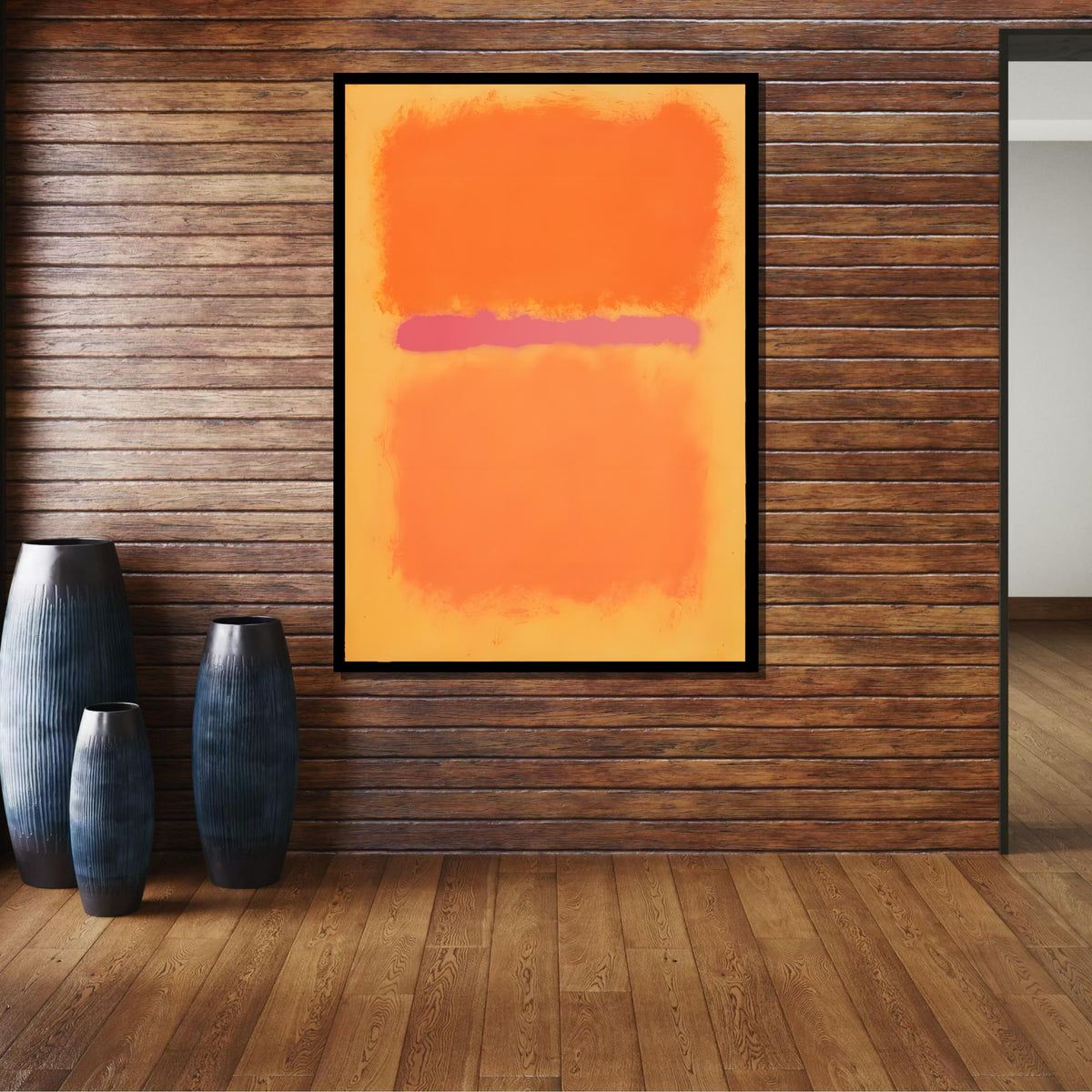 Yellow-Orange Mark Rothko Framed Canvas,Mark Rothko Wall Art, Art Reproduction,Rothko Reproduction,Rothko Print Poster,Abstract Canvas Art