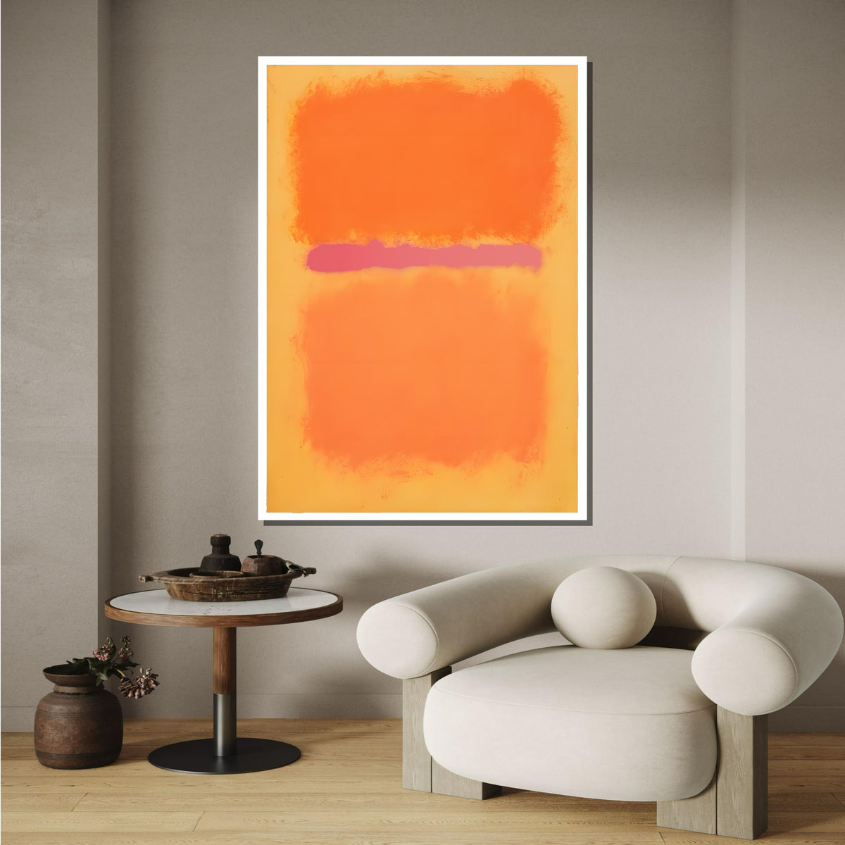 Yellow-Orange Mark Rothko Framed Canvas,Mark Rothko Wall Art, Art Reproduction,Rothko Reproduction,Rothko Print Poster,Abstract Canvas Art