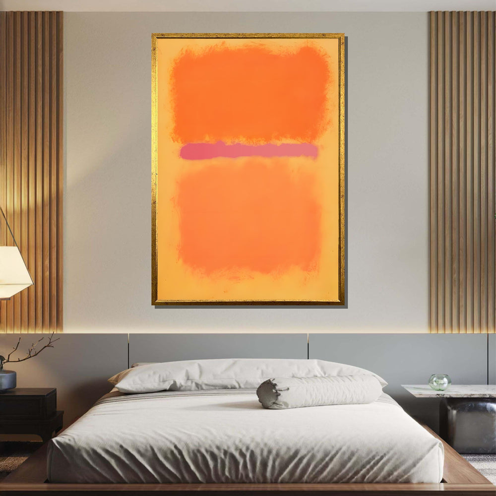 Yellow-Orange Mark Rothko Framed Canvas,Mark Rothko Wall Art, Art Reproduction,Rothko Reproduction,Rothko Print Poster,Abstract Canvas Art
