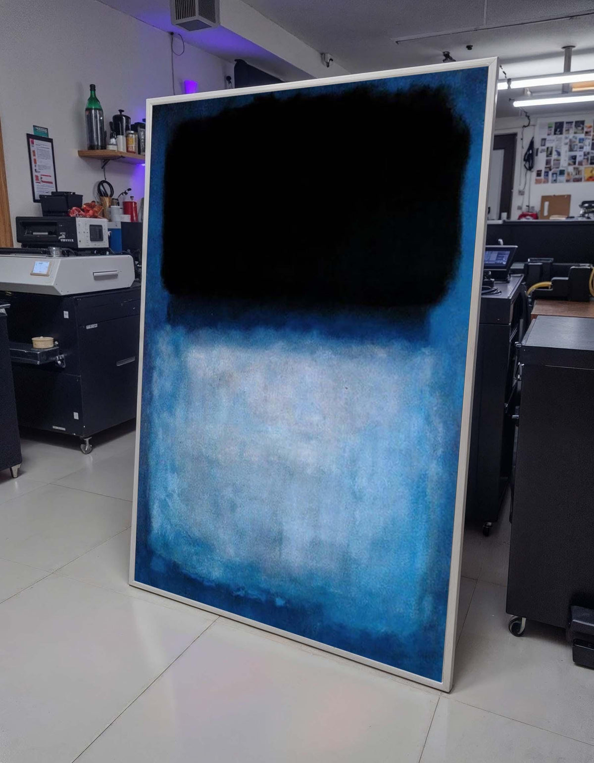 Black-Blue,Mark Rothko Framed Canvas,Mark Rothko Wall Art, Art Reproduction,Rothko Reproduction,Rothko Print Poster,Abstract Canvas Art