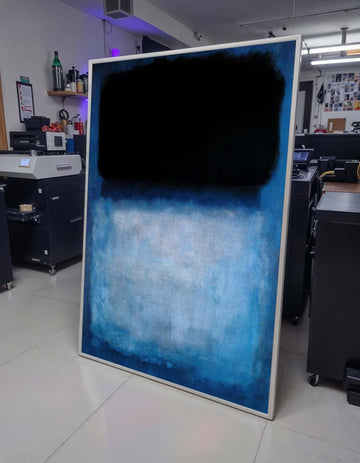 Black-Blue,Mark Rothko Framed Canvas,Mark Rothko Wall Art, Art Reproduction,Rothko Reproduction,Rothko Print Poster,Abstract Canvas Art