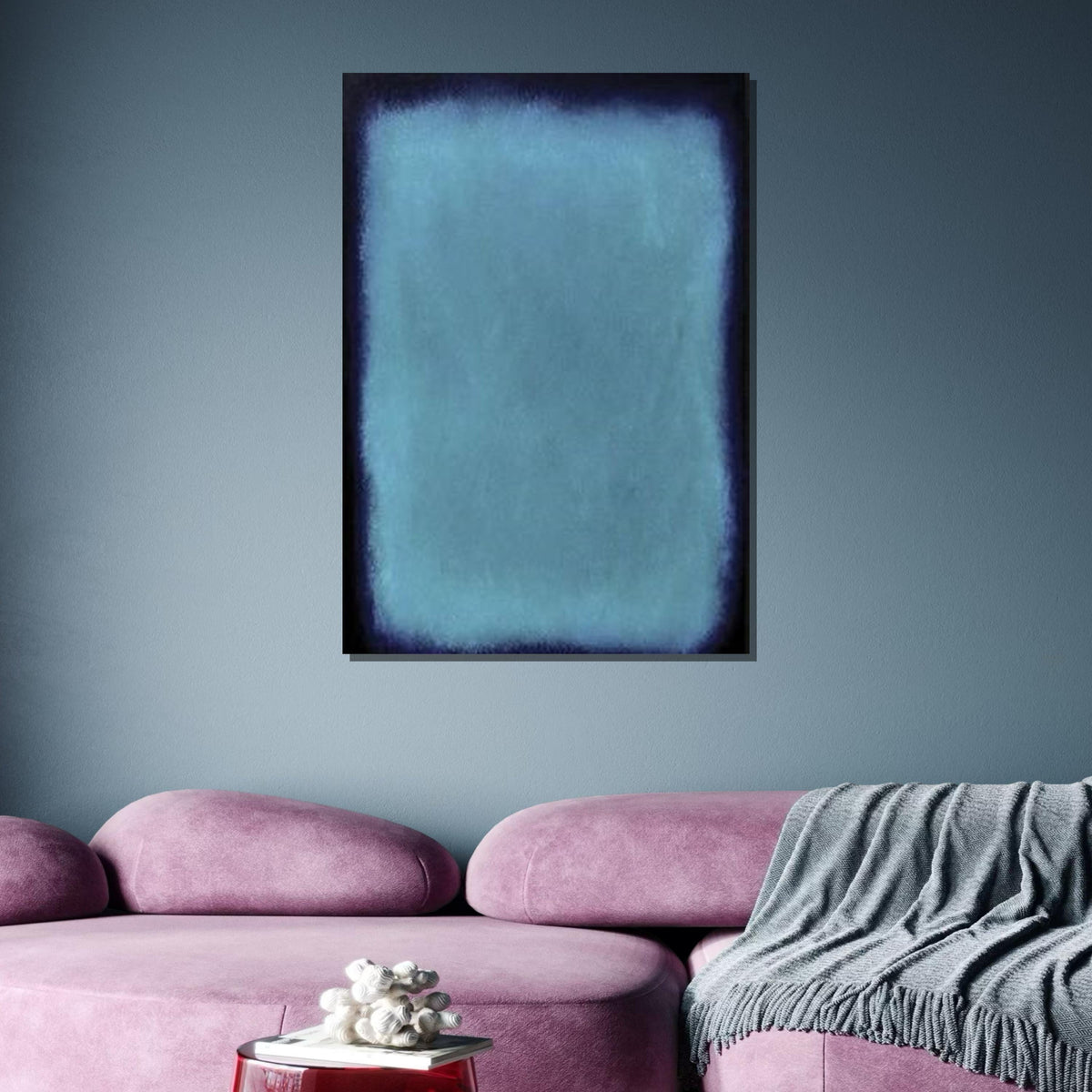 Blue Mark Rothko Framed Canvas,Mark Rothko Wall Art, Art Reproduction,Rothko Reproduction,Rothko Print Poster,Famous Art,Abstract Canvas Art