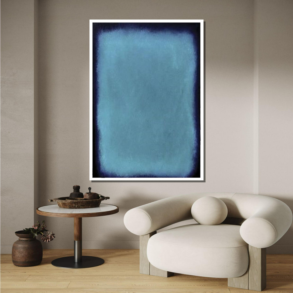 Blue Mark Rothko Framed Canvas,Mark Rothko Wall Art, Art Reproduction,Rothko Reproduction,Rothko Print Poster,Famous Art,Abstract Canvas Art