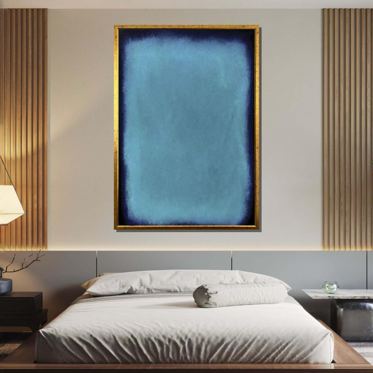 Blue Mark Rothko Framed Canvas,Mark Rothko Wall Art, Art Reproduction,Rothko Reproduction,Rothko Print Poster,Famous Art,Abstract Canvas Art