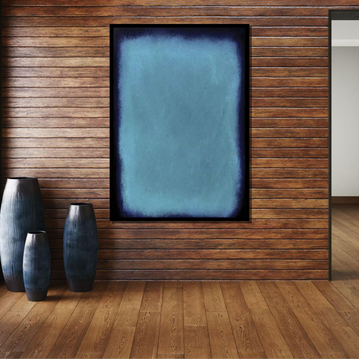 Blue Mark Rothko Framed Canvas,Mark Rothko Wall Art, Art Reproduction,Rothko Reproduction,Rothko Print Poster,Famous Art,Abstract Canvas Art