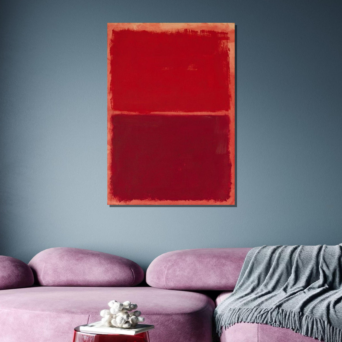 Red Mark Rothko Framed Canvas,Mark Rothko Wall Art, Art Reproduction,Rothko Reproduction,Rothko Print Poster,Famous Art,Abstract Canvas Art