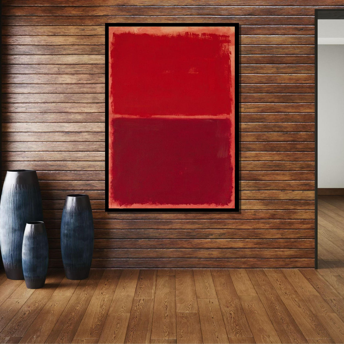 Red Mark Rothko Framed Canvas,Mark Rothko Wall Art, Art Reproduction,Rothko Reproduction,Rothko Print Poster,Famous Art,Abstract Canvas Art