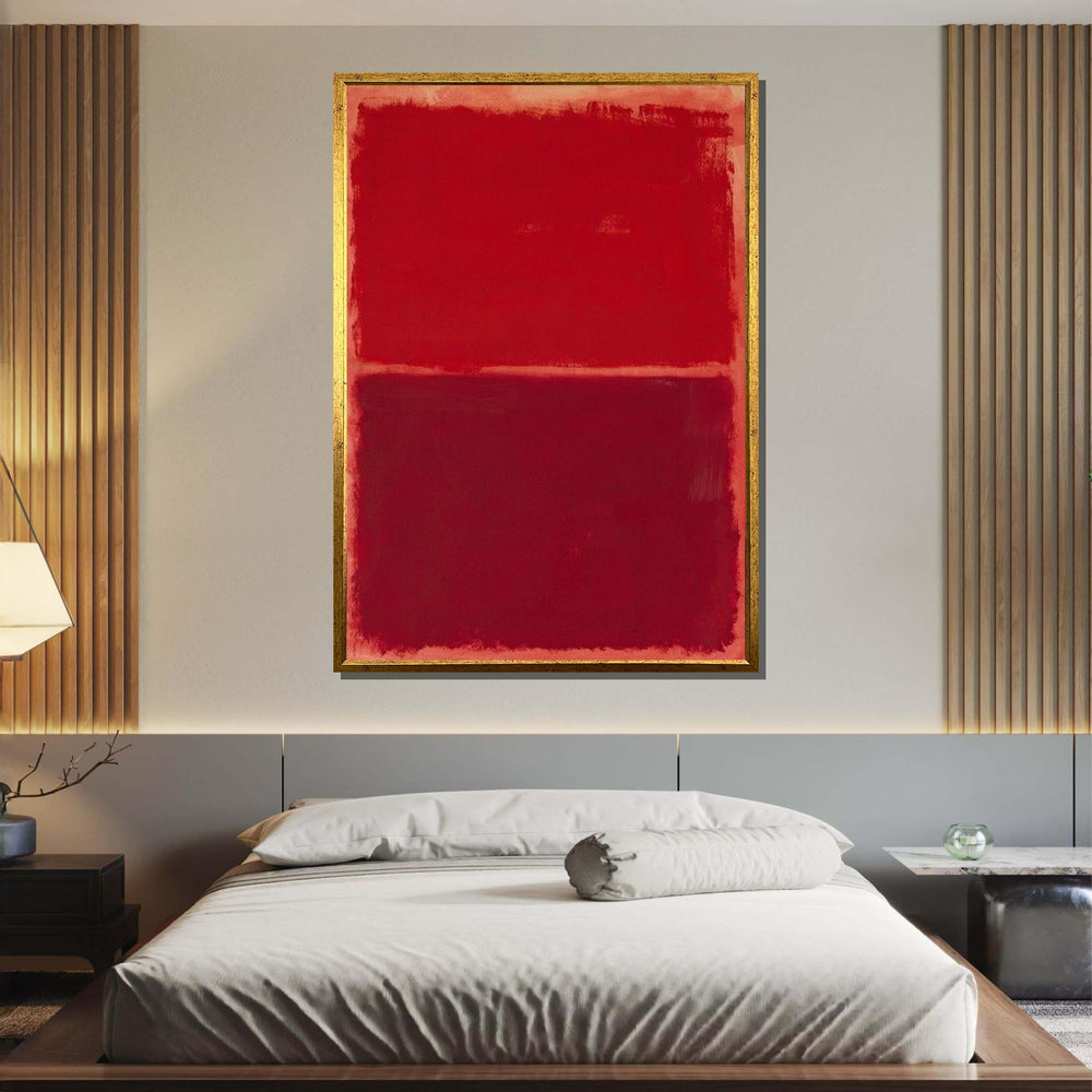 Red Mark Rothko Framed Canvas,Mark Rothko Wall Art, Art Reproduction,Rothko Reproduction,Rothko Print Poster,Famous Art,Abstract Canvas Art