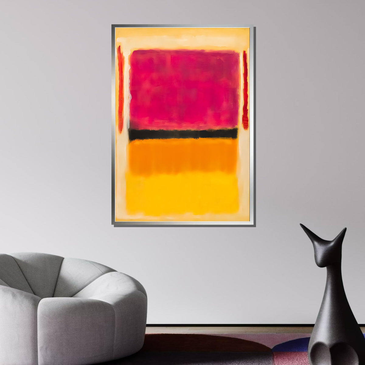 Mix Mark Rothko Framed Canvas,Mark Rothko Wall Art, Art Reproduction,Rothko Reproduction,Rothko Print Poster, Famous Art, Canvas Wall Art