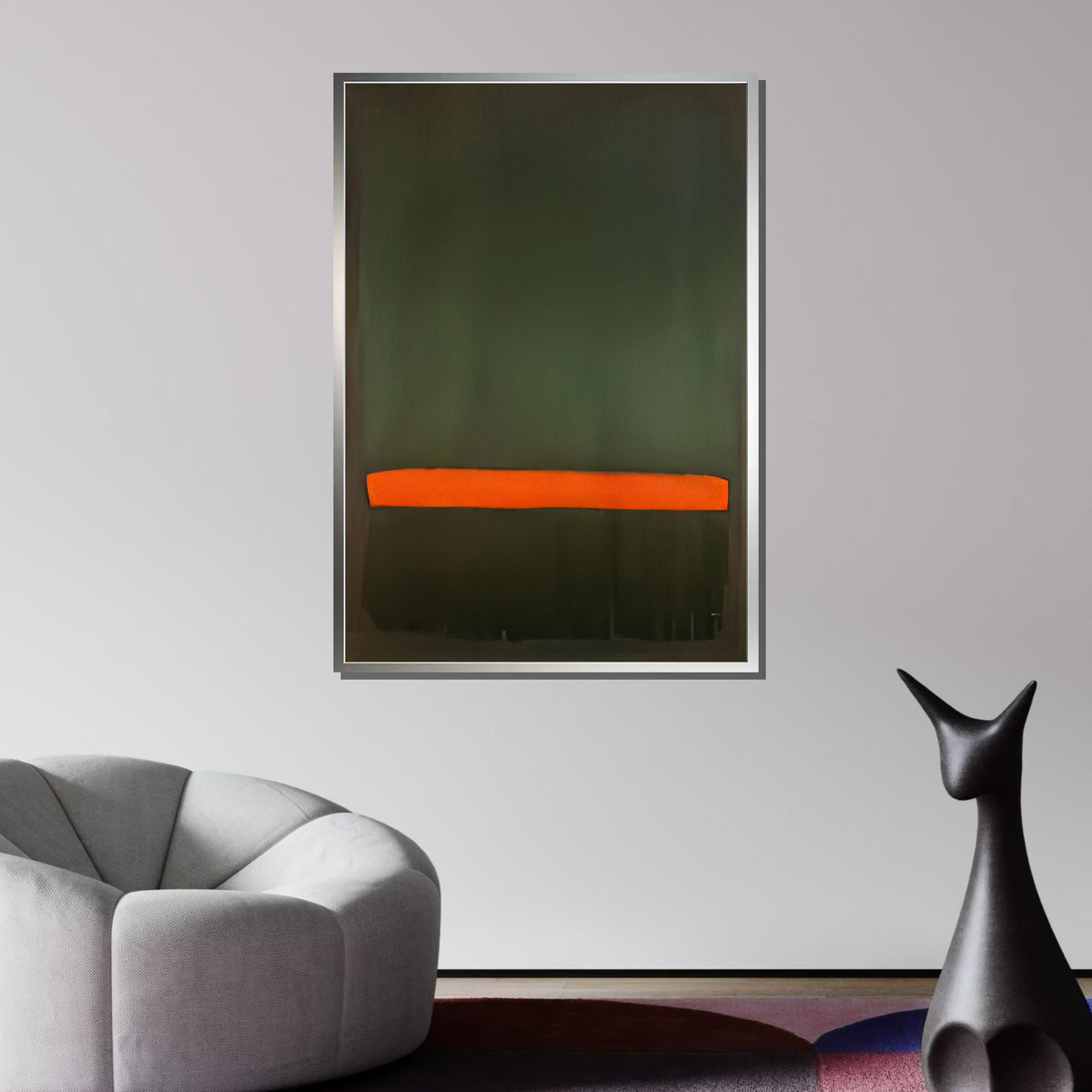 Green-Red,Mark Rothko Framed Canvas,Mark Rothko Wall Art, Art Reproduction,Rothko Reproduction,Rothko Print Poster,Abstract Canvas Art
