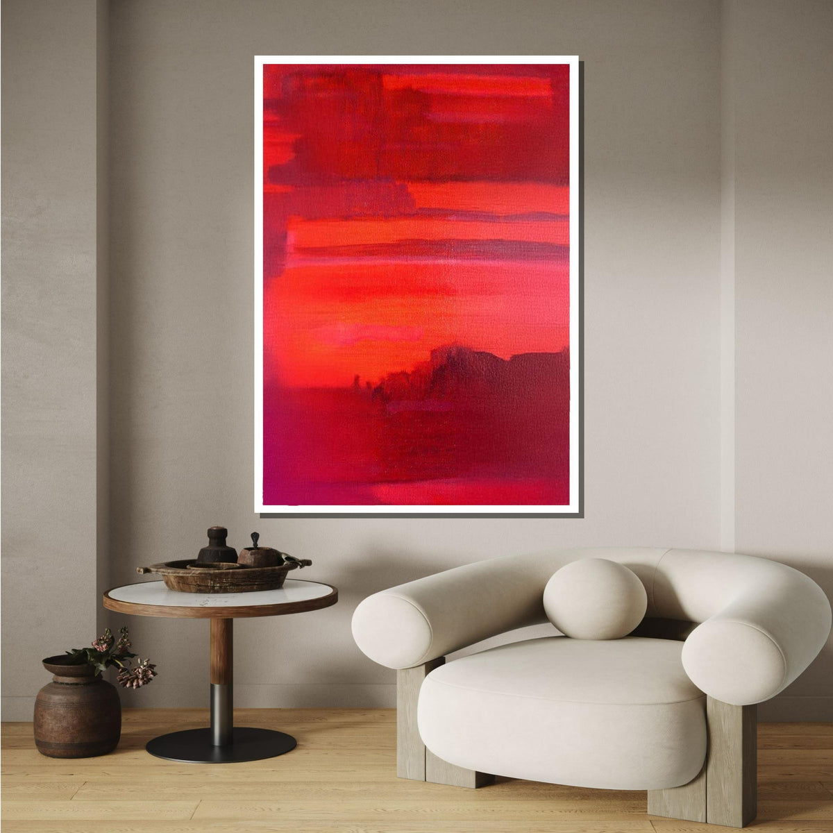 Red Mark Rothko Framed Canvas,Mark Rothko Wall Art, Art Reproduction,Rothko Reproduction,Rothko Print Poster, Famous Art, Canvas Wall Art