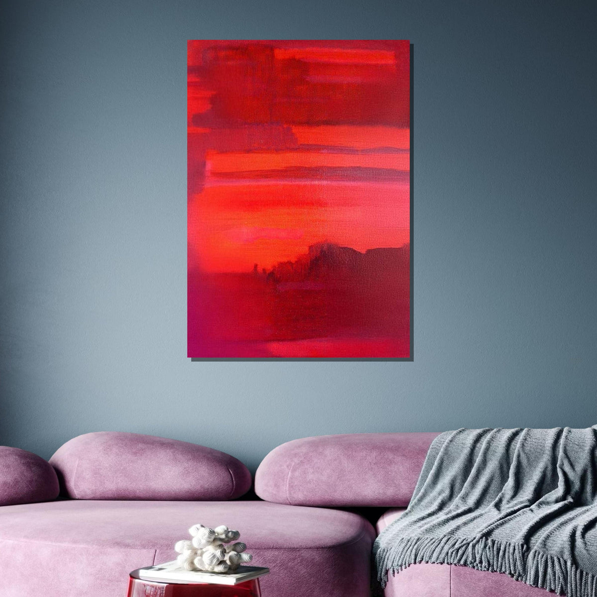 Red Mark Rothko Framed Canvas,Mark Rothko Wall Art, Art Reproduction,Rothko Reproduction,Rothko Print Poster, Famous Art, Canvas Wall Art