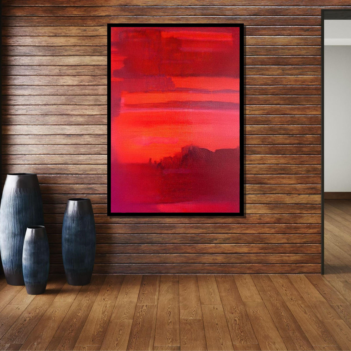 Red Mark Rothko Framed Canvas,Mark Rothko Wall Art, Art Reproduction,Rothko Reproduction,Rothko Print Poster, Famous Art, Canvas Wall Art