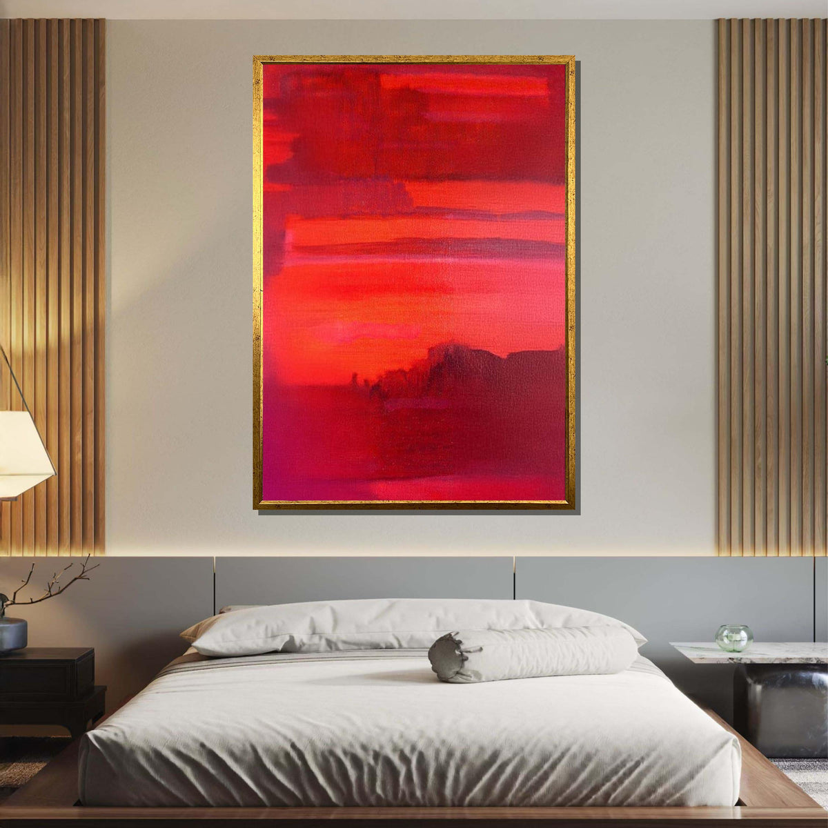 Red Mark Rothko Framed Canvas,Mark Rothko Wall Art, Art Reproduction,Rothko Reproduction,Rothko Print Poster, Famous Art, Canvas Wall Art