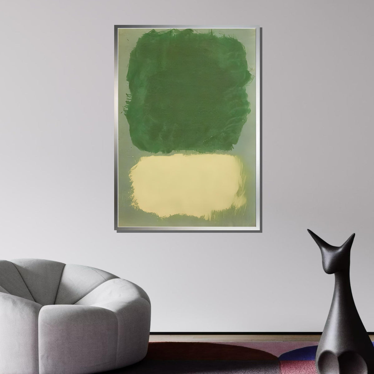 Green ,Mark Rothko Framed Canvas,Mark Rothko Wall Art, Art Reproduction,Rothko Reproduction,Rothko Print Poster,Abstract Canvas Art