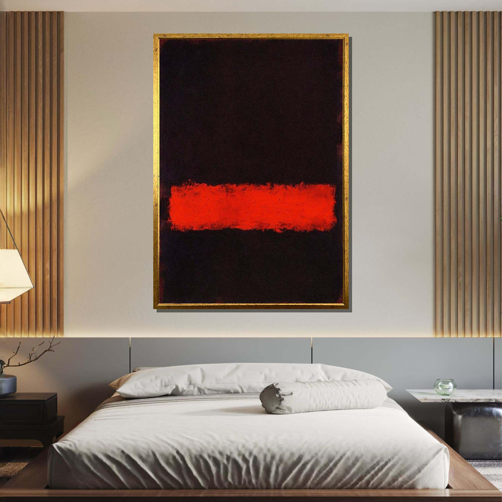 Black-Red,Mark Rothko Framed Canvas,Mark Rothko Wall Art, Art Reproduction,Rothko Reproduction,Rothko Print Poster,Abstract Canvas Art