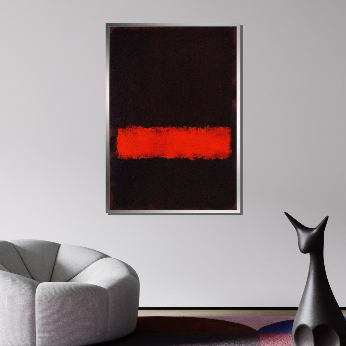 Black-Red,Mark Rothko Framed Canvas,Mark Rothko Wall Art, Art Reproduction,Rothko Reproduction,Rothko Print Poster,Abstract Canvas Art