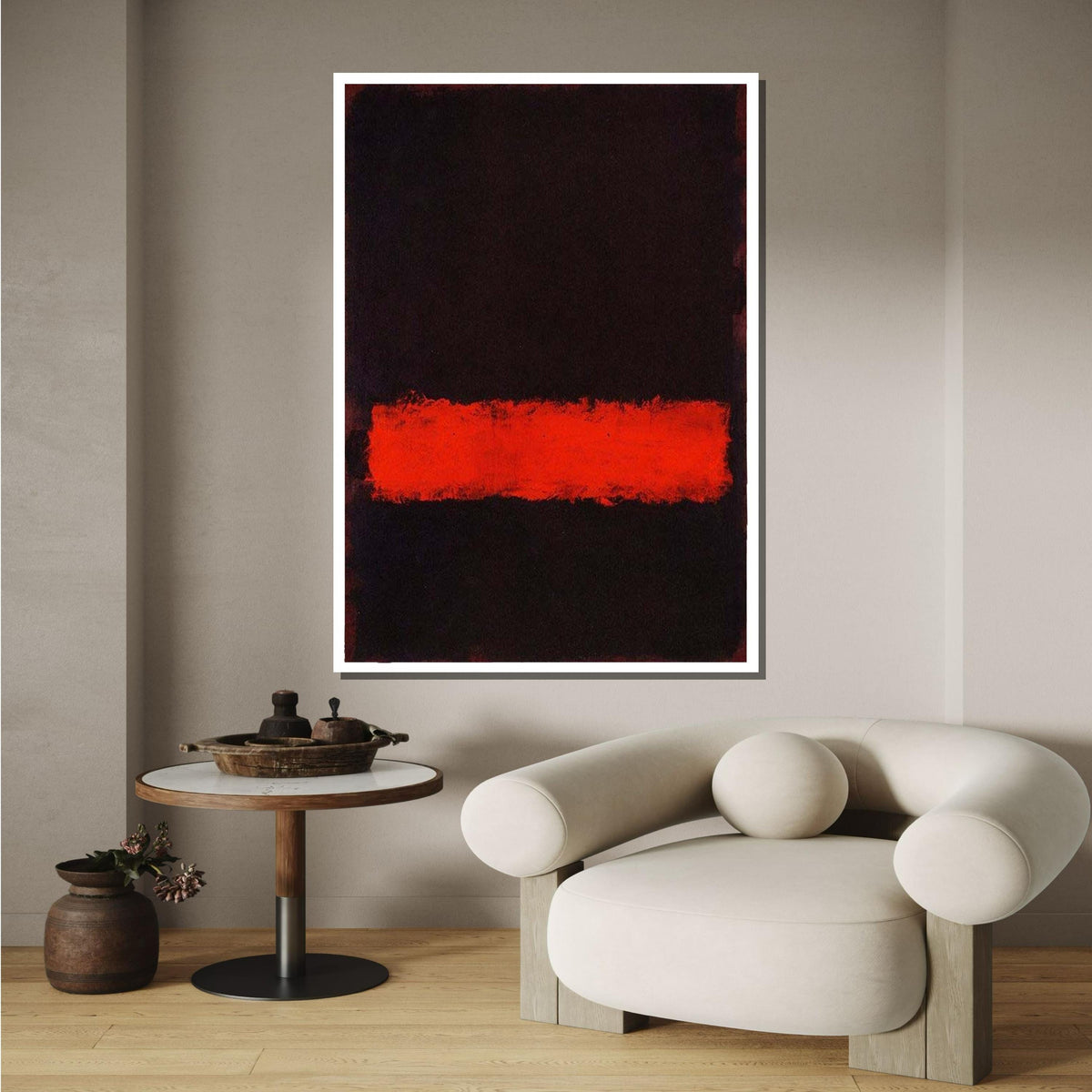 Black-Red,Mark Rothko Framed Canvas,Mark Rothko Wall Art, Art Reproduction,Rothko Reproduction,Rothko Print Poster,Abstract Canvas Art