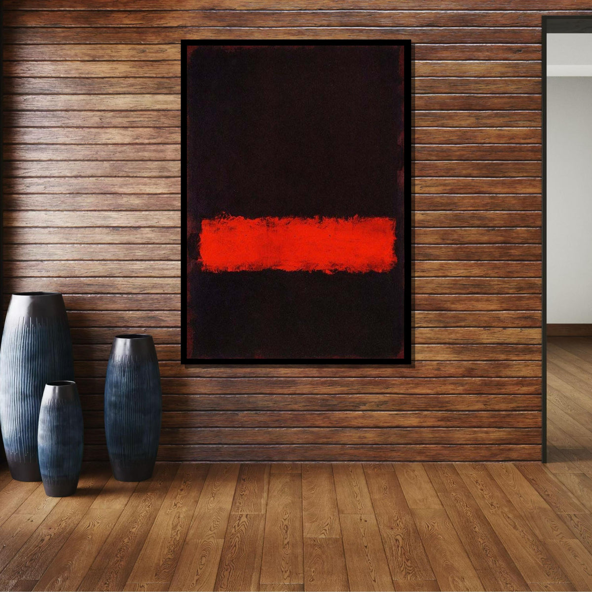 Black-Red,Mark Rothko Framed Canvas,Mark Rothko Wall Art, Art Reproduction,Rothko Reproduction,Rothko Print Poster,Abstract Canvas Art