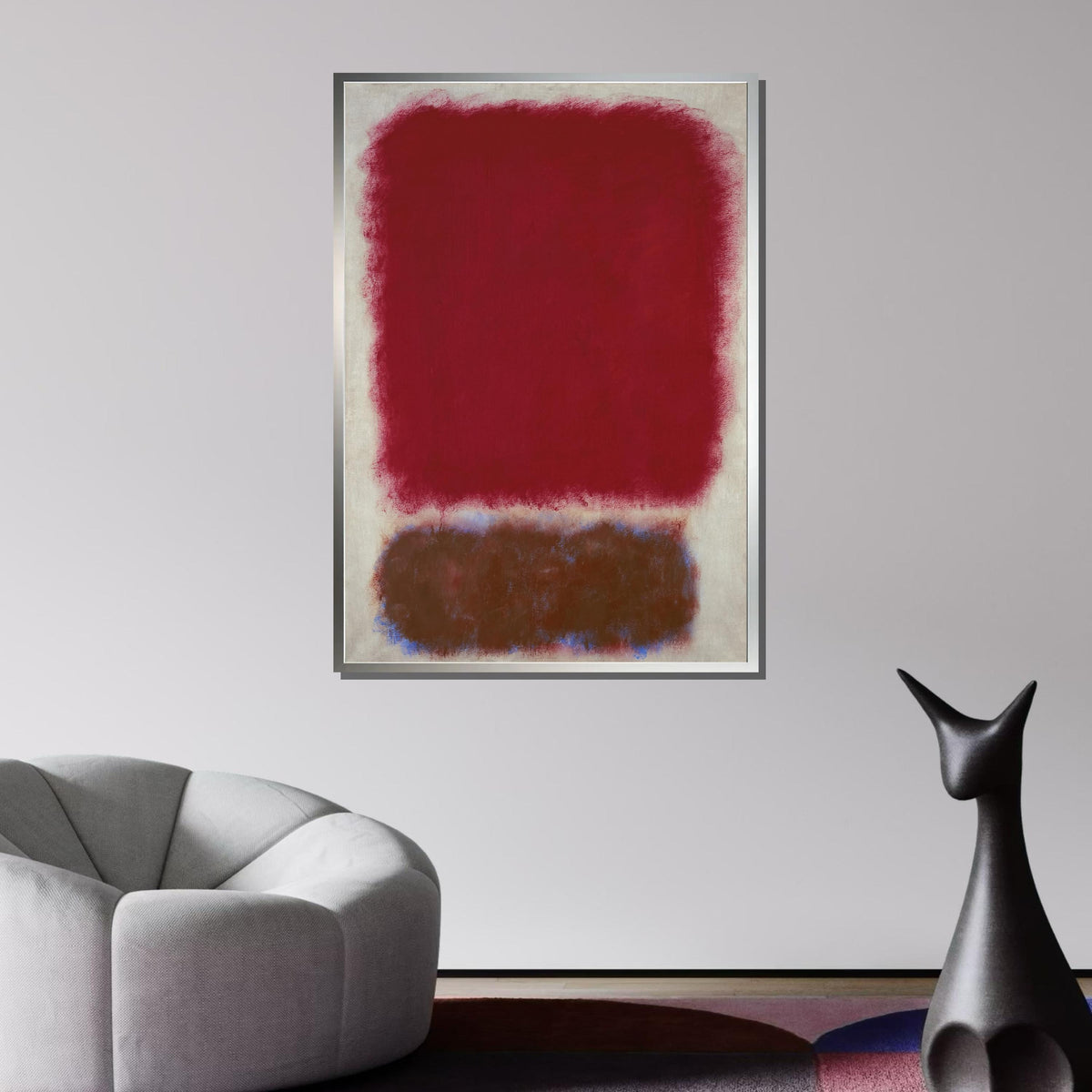 Red,Mark Rothko Framed Canvas,Mark Rothko Wall Art, Art Reproduction,Rothko Reproduction,Rothko Print Poster,Abstract Canvas Art