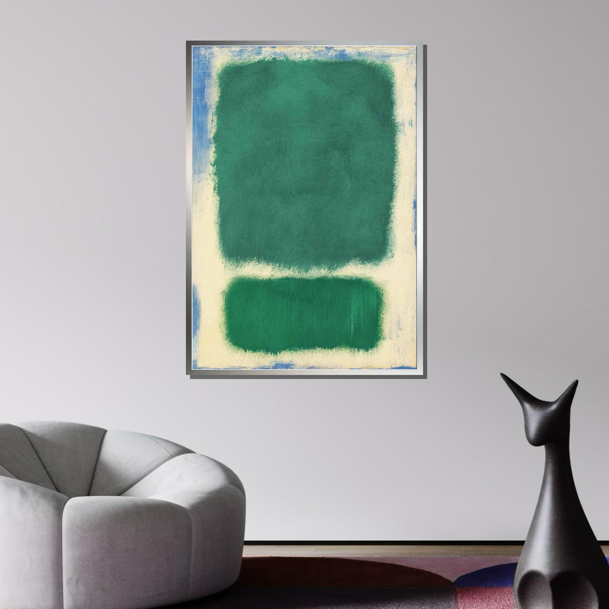 Green ,Mark Rothko Framed Canvas,Mark Rothko Wall Art, Art Reproduction,Rothko Reproduction,Rothko Print Poster,Abstract Canvas Art