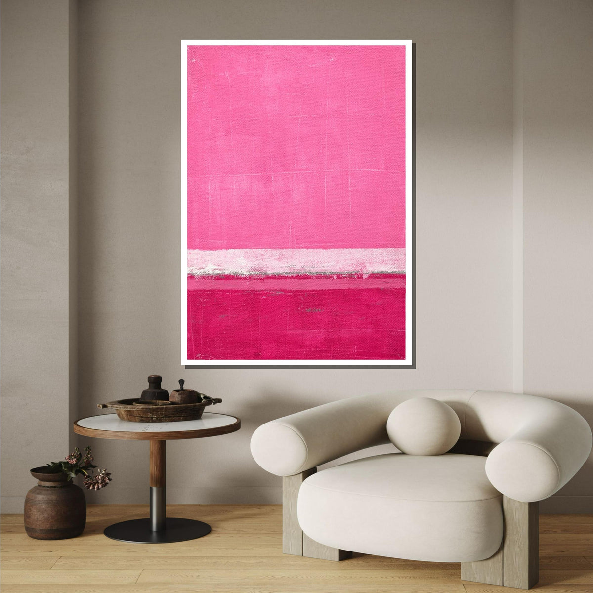 Pink Mark Rothko Framed Canvas,Mark Rothko Wall Art, Art Reproduction,Rothko Reproduction,Rothko Print Poster, Famous Art, Canvas Wall Art