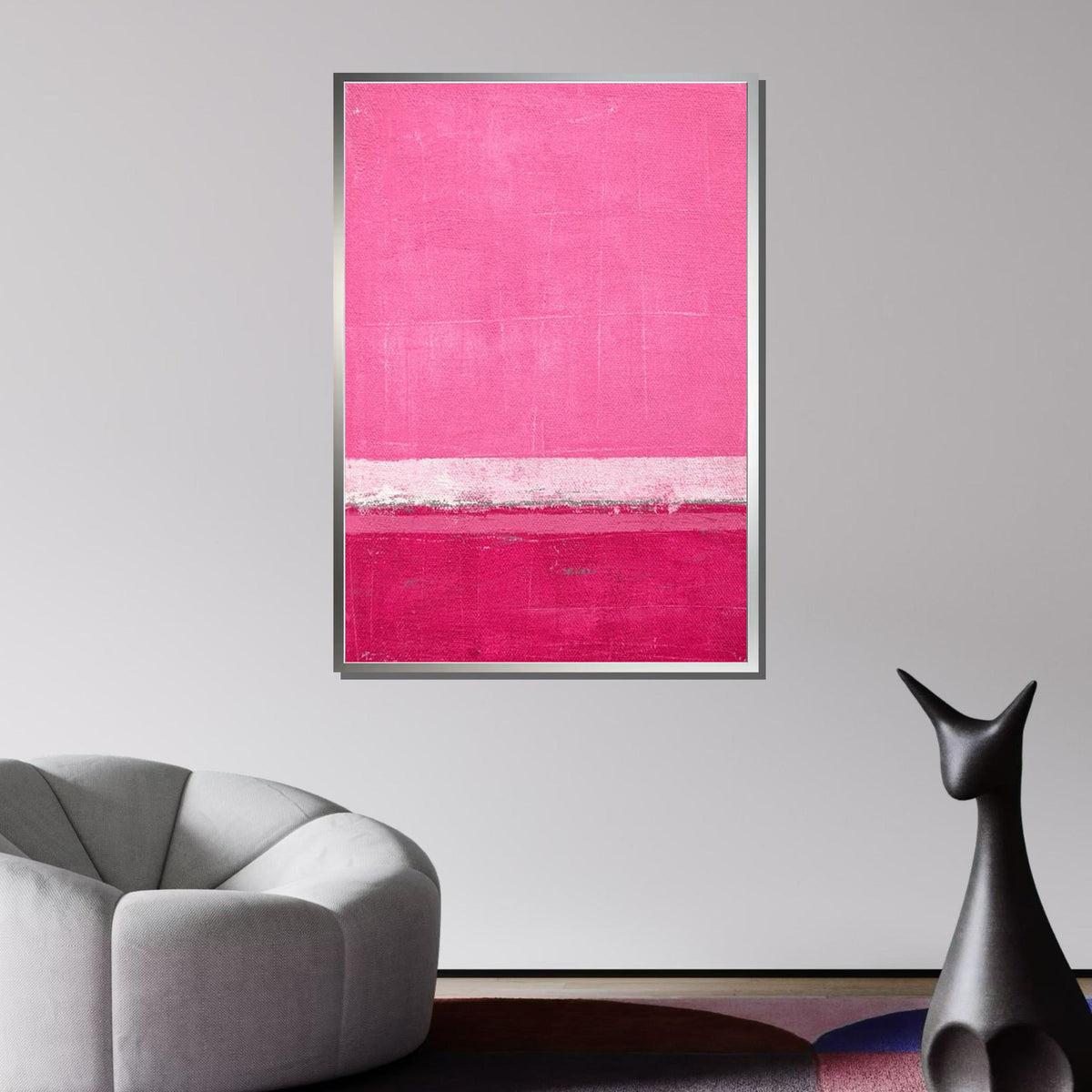 Pink Mark Rothko Framed Canvas,Mark Rothko Wall Art, Art Reproduction,Rothko Reproduction,Rothko Print Poster, Famous Art, Canvas Wall Art