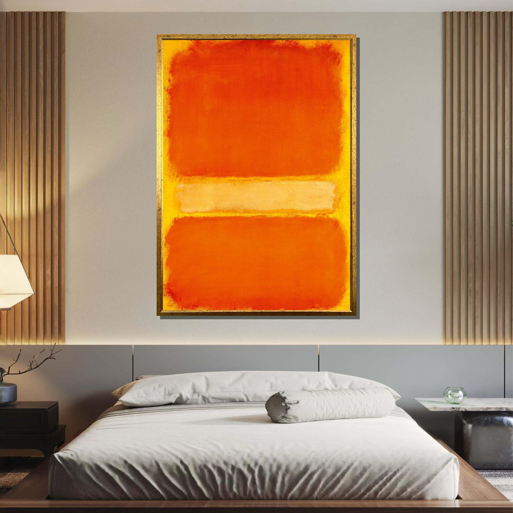 Orange- Yellow,Mark Rothko Framed Canvas,Mark Rothko Wall Art, Art Reproduction,Rothko Reproduction,Rothko Print Poster, Famous Art