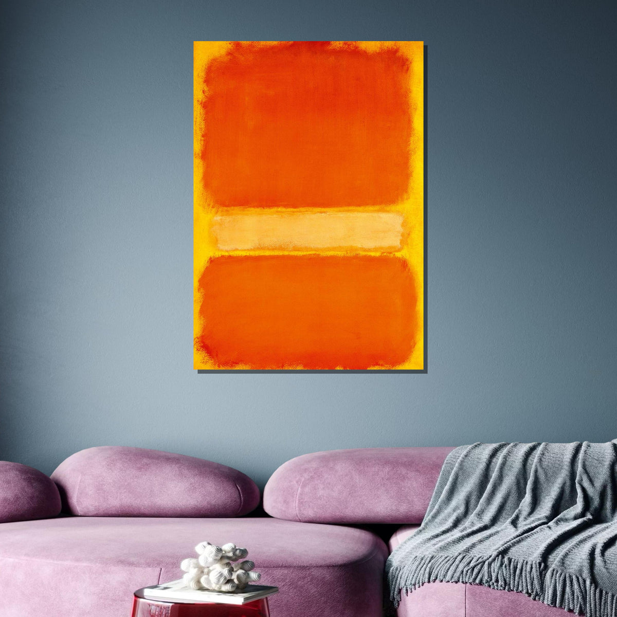 Orange- Yellow,Mark Rothko Framed Canvas,Mark Rothko Wall Art, Art Reproduction,Rothko Reproduction,Rothko Print Poster, Famous Art