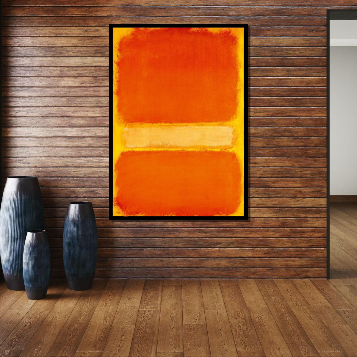 Orange- Yellow,Mark Rothko Framed Canvas,Mark Rothko Wall Art, Art Reproduction,Rothko Reproduction,Rothko Print Poster, Famous Art