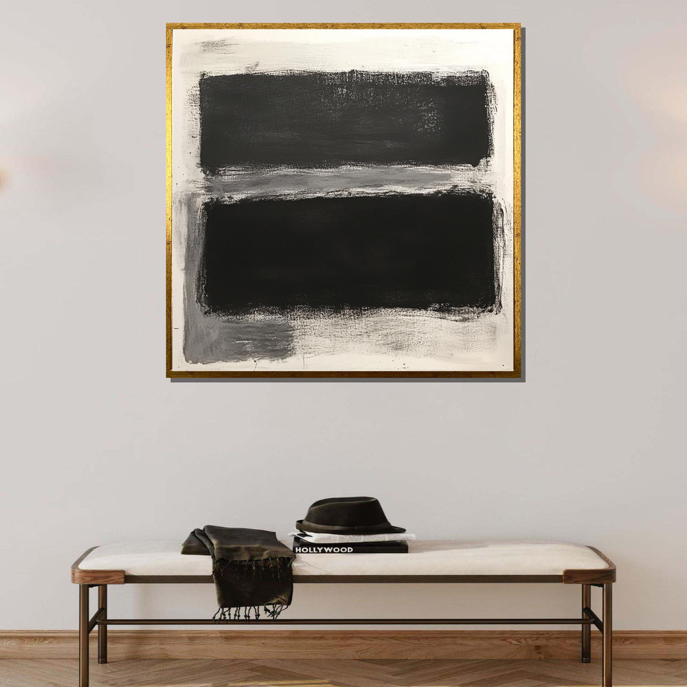 Black-White Mark Rothko Framed Canvas,Mark Rothko Wall Art, Art Reproduction,Rothko Reproduction,Rothko Print Poster, Famous Art