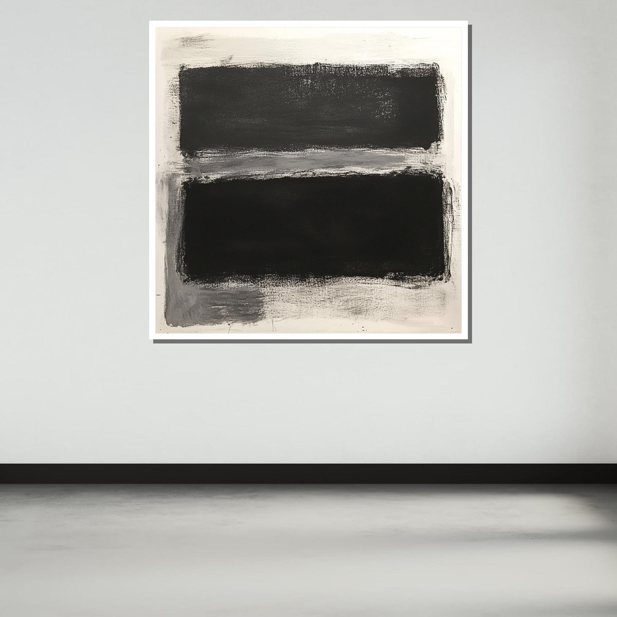 Black-White Mark Rothko Framed Canvas,Mark Rothko Wall Art, Art Reproduction,Rothko Reproduction,Rothko Print Poster, Famous Art