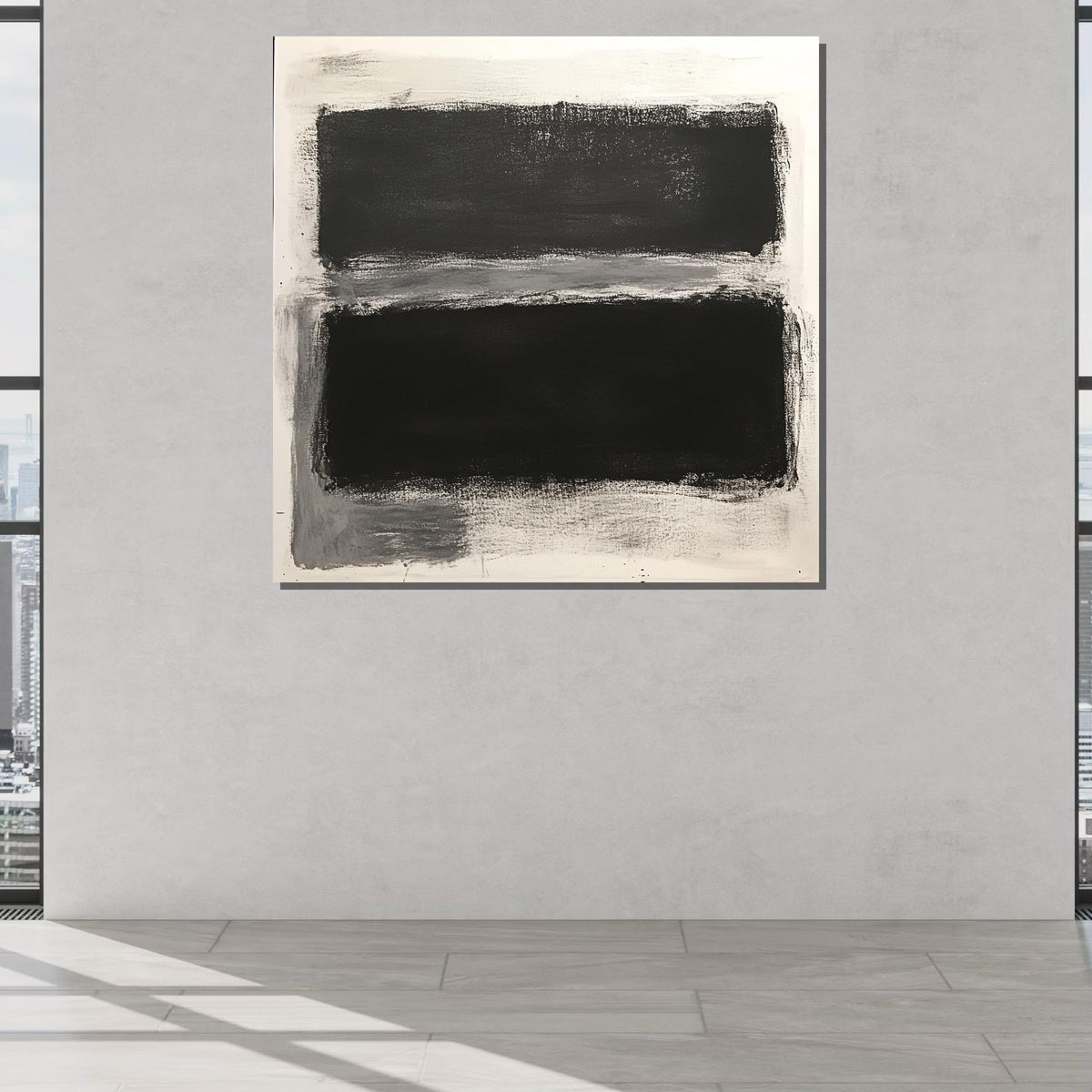 Black-White Mark Rothko Framed Canvas,Mark Rothko Wall Art, Art Reproduction,Rothko Reproduction,Rothko Print Poster, Famous Art