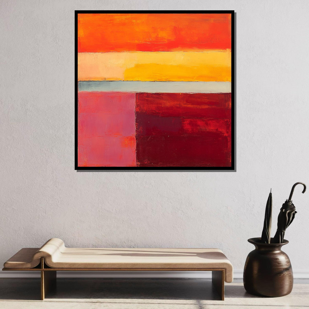 Mix Mark Rothko Framed Canvas,Mark Rothko Wall Art, Art Reproduction,Rothko Reproduction,Rothko Print Poster, Famous Art, Canvas Wall Art